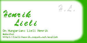 henrik lieli business card